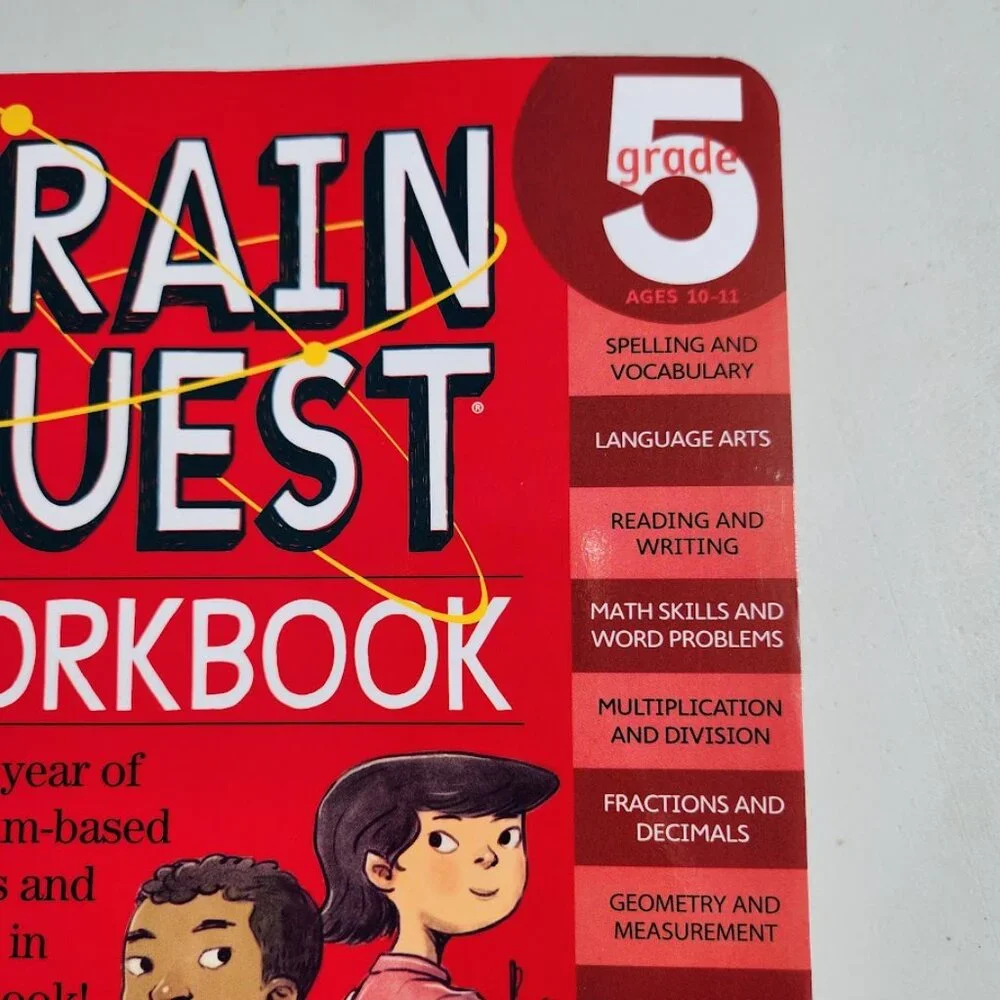 NEW Brain Quest Workbook Grade 5 5th Grade Book Paperback ‏ 320pages Stocking St